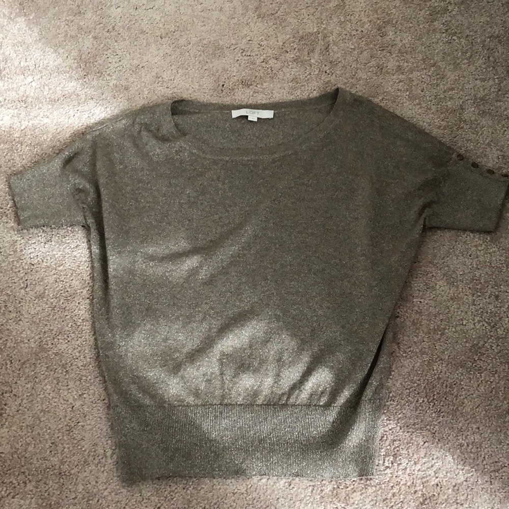 Loft Gold Sparkle Sweater